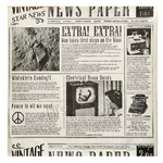 Бумага упаковочная "Газета" светлая (10 листов 30,5х30,5 см)